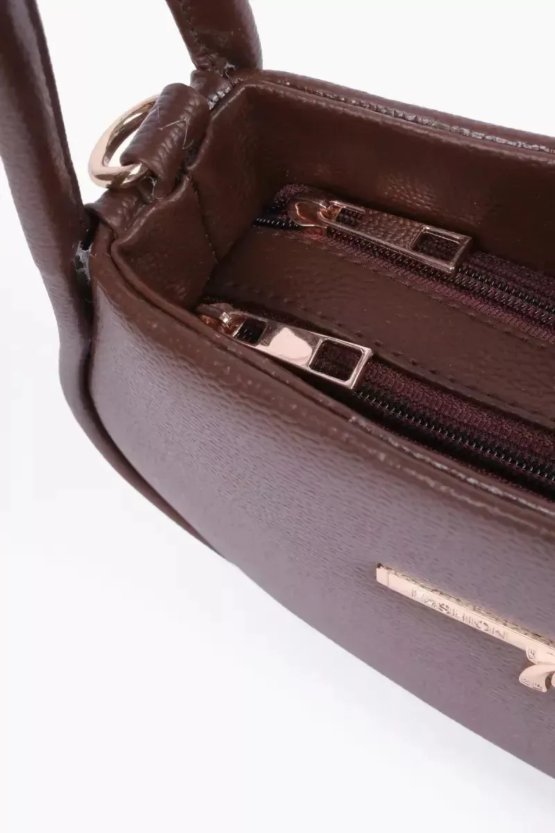 Premium solid Shopper Handbag( Brown )