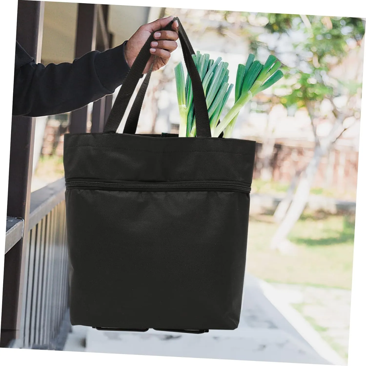 PRETYZOOM Storage Bag with Wheels Tey Bags Grocery Bag with Wheels Utility Cart with Wheels Fold Shopping Bags