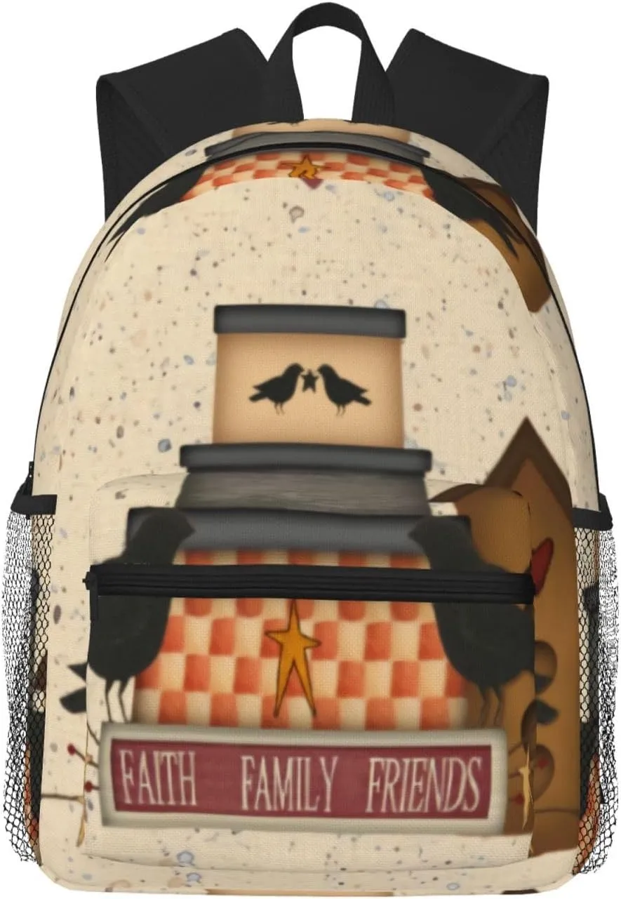 Primitive Faith Family Friends Lightweight Packable Backpack Travel Casual Hiking Daypack Foldable Backpack For Men Women