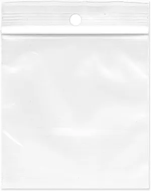 PSBM Clear Hang Hole Poly Bag, Reclosable Plastic Bags, 6 x 9 Inch, 2 Mil, 1000 Pack