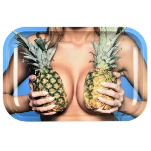 Pulsar Metal Rolling Tray | Large Pineapples | 11"x7"