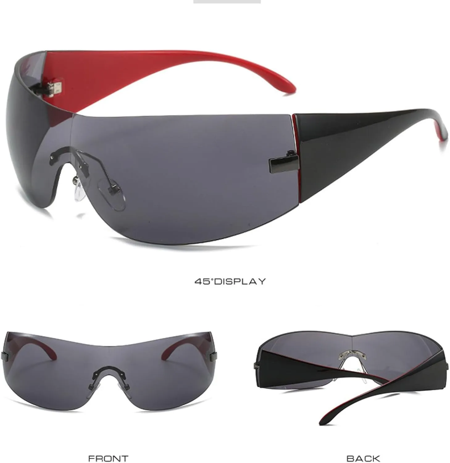 Punk One Piece Sunglasses Women Luxury Sun Glasses Shades Eyewear Uv400
