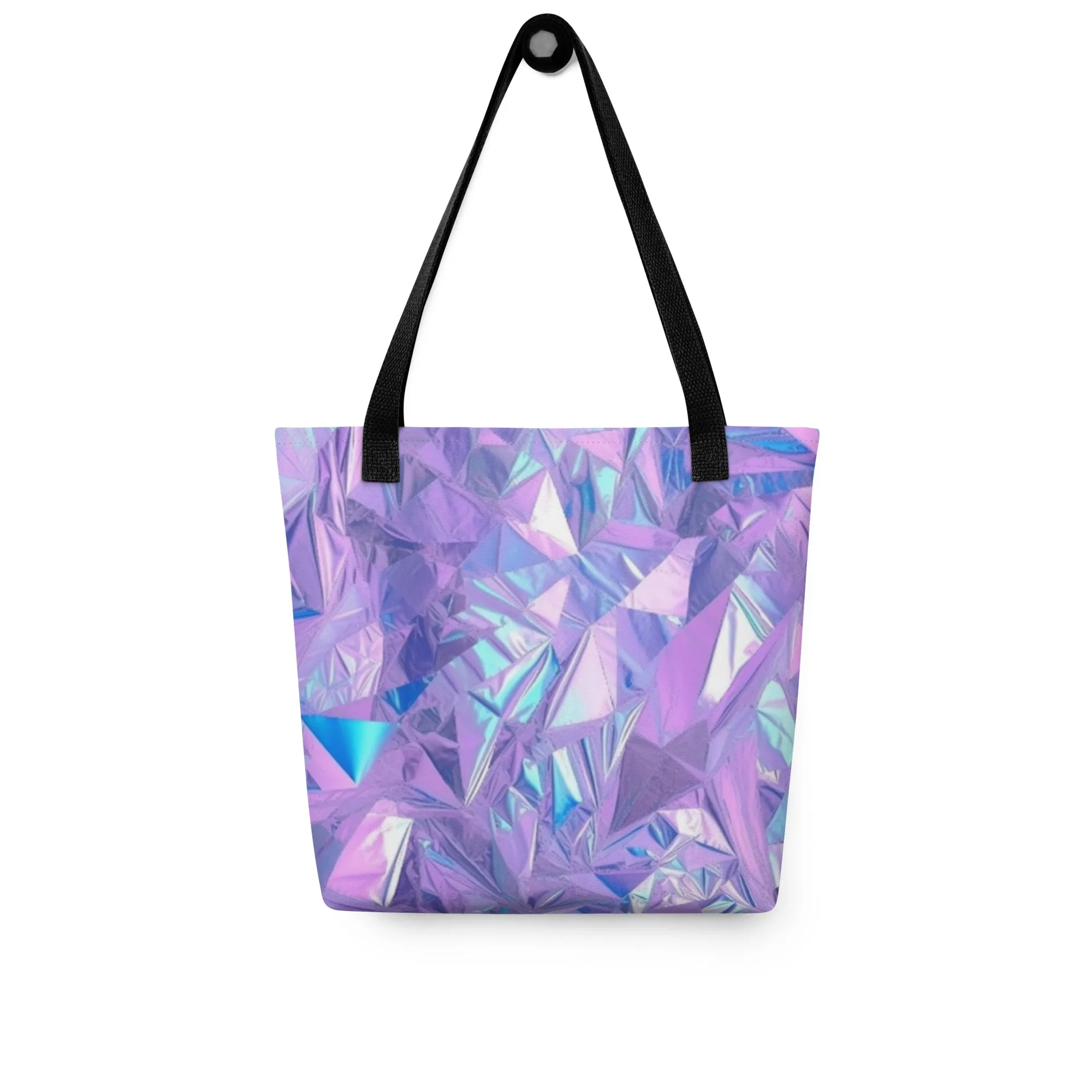 Purple Fractals All Over Print Tote Bag