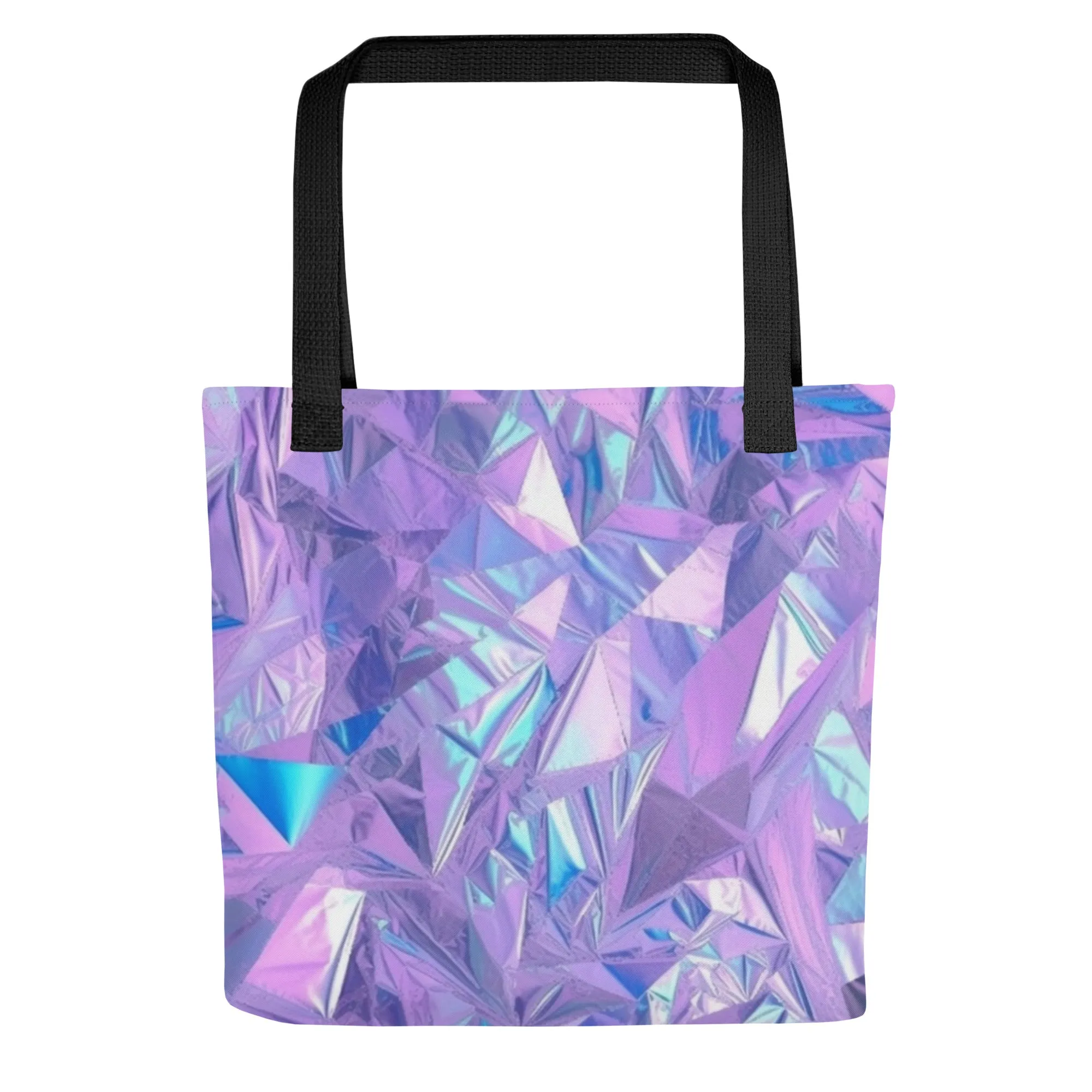 Purple Fractals All Over Print Tote Bag