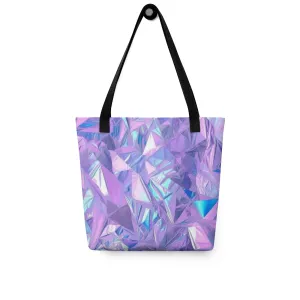Purple Fractals All Over Print Tote Bag