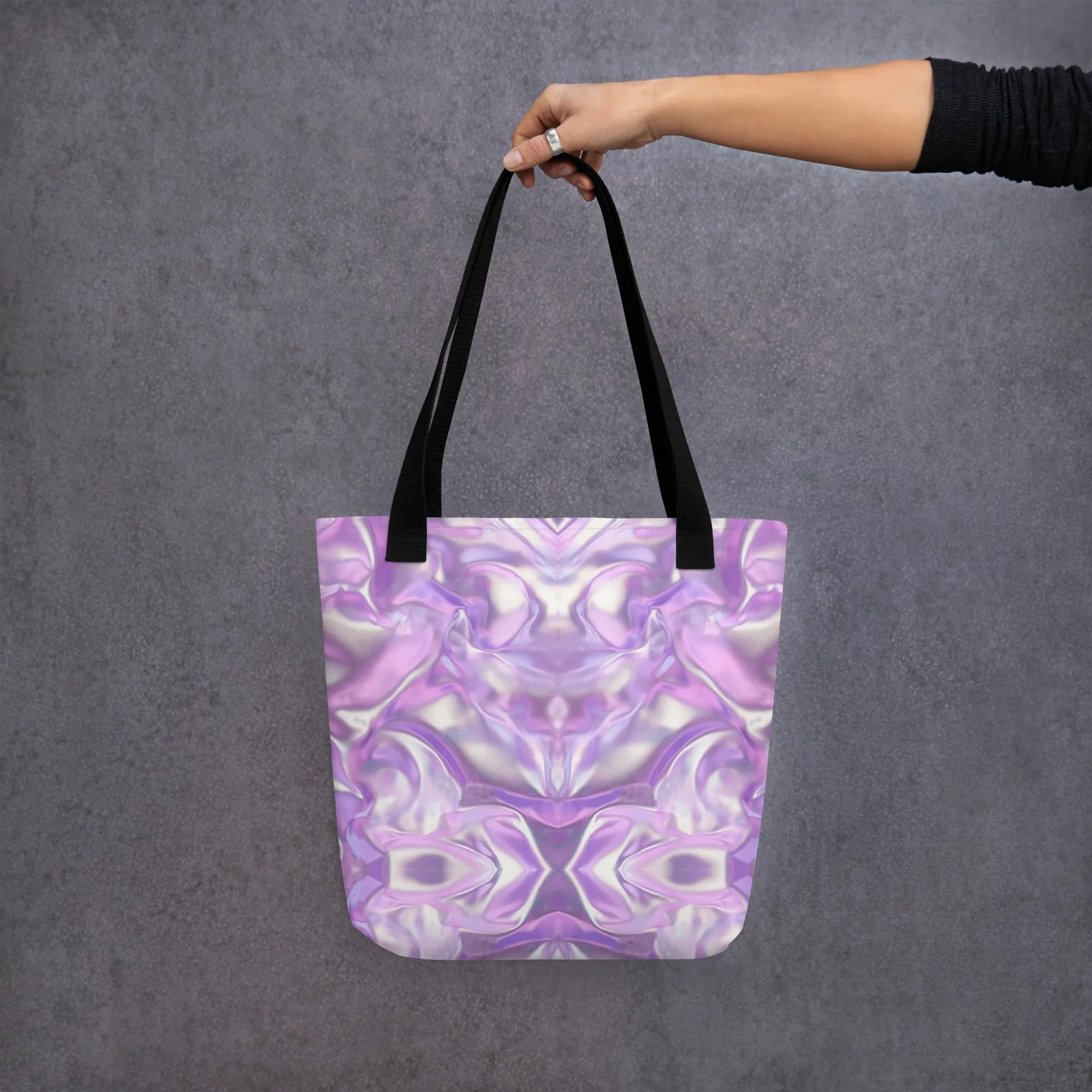 Purple Geometric All Over Print Tote Bag