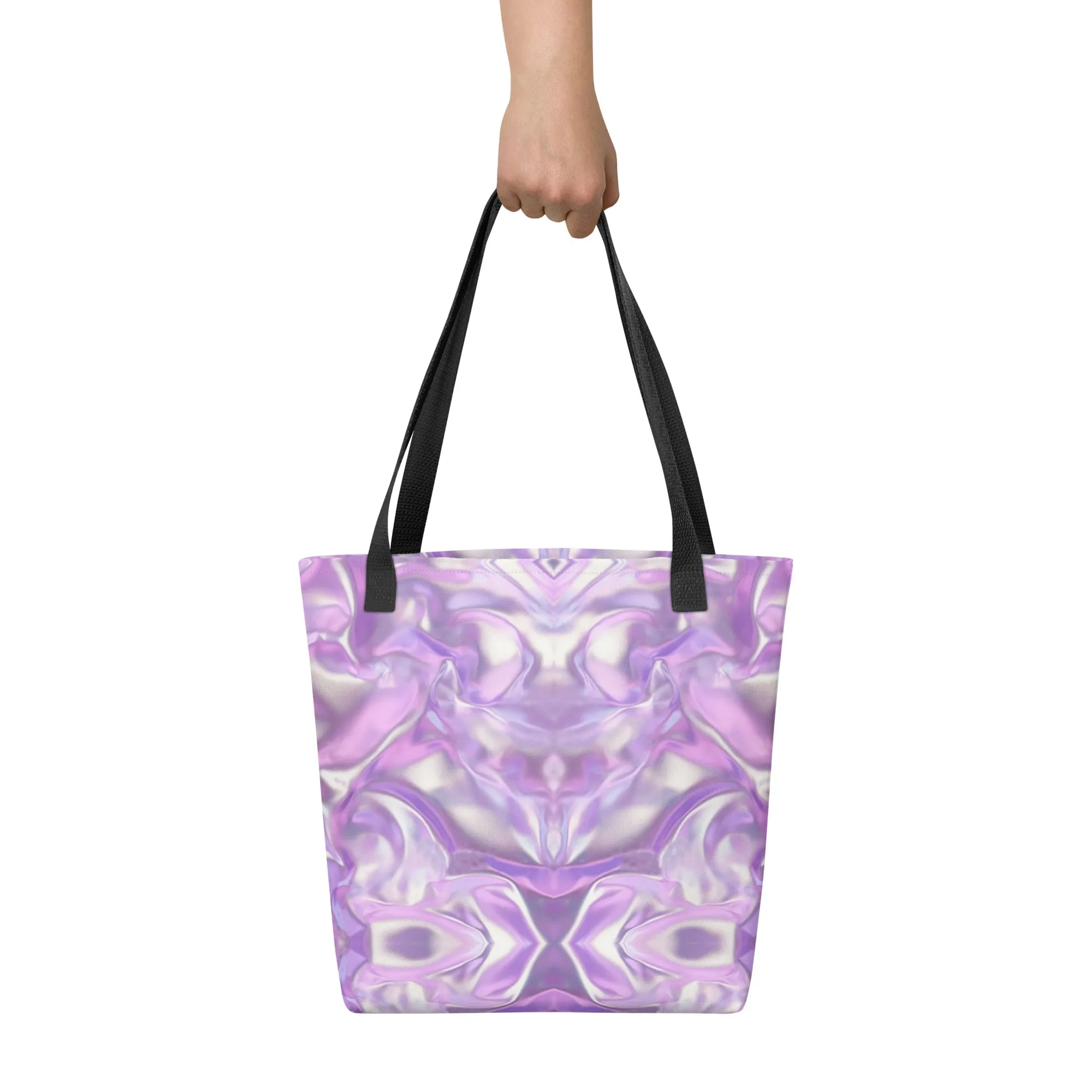 Purple Geometric All Over Print Tote Bag