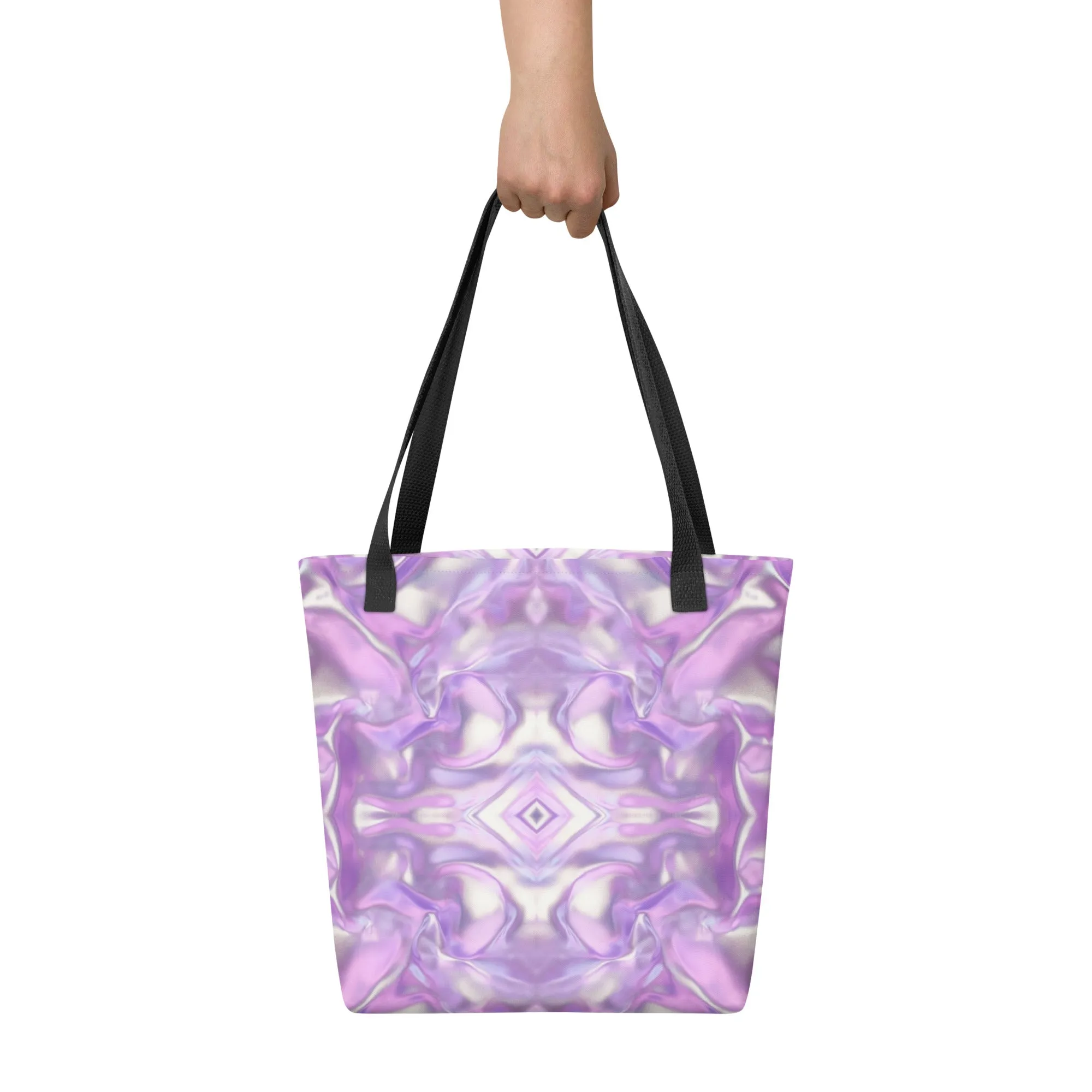 Purple Geometric All Over Print Tote Bag
