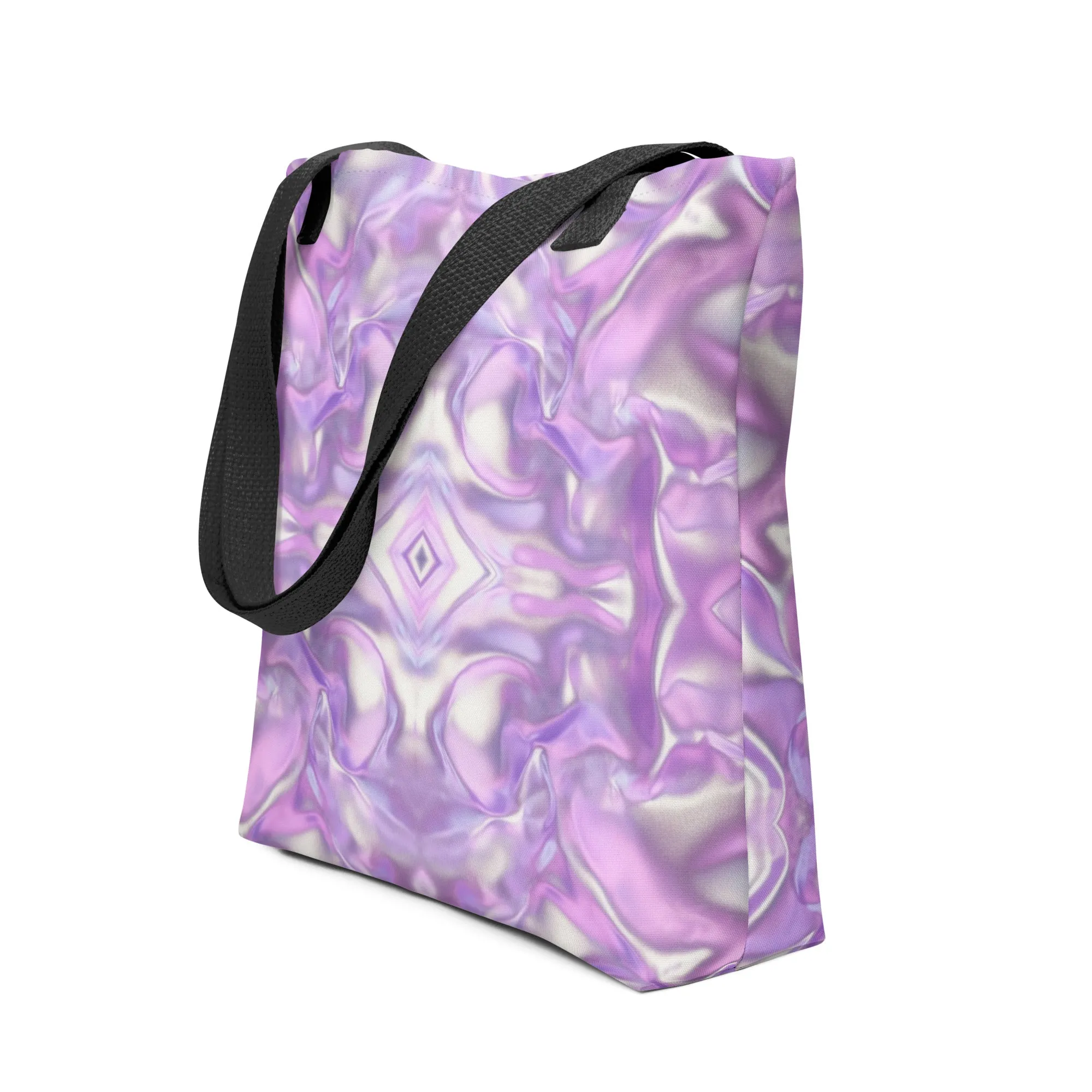 Purple Geometric All Over Print Tote Bag