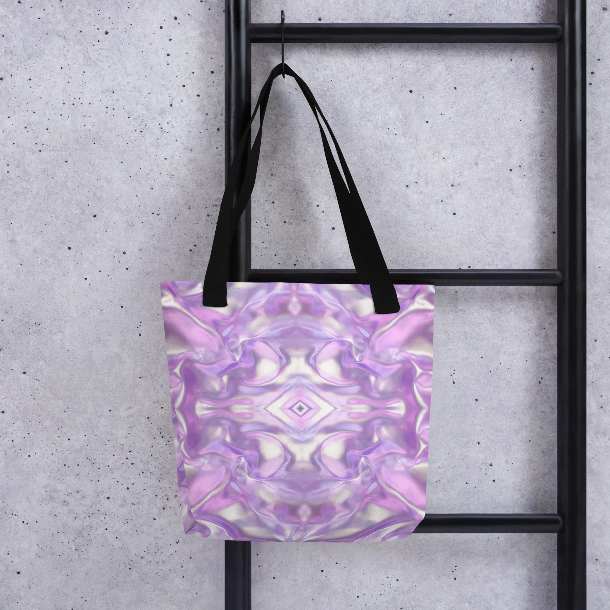 Purple Geometric All Over Print Tote Bag