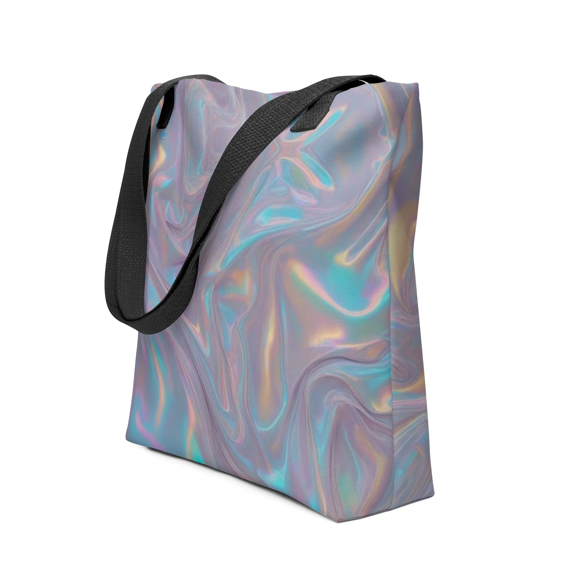 Purple Swirl All Over Print Tote Bag
