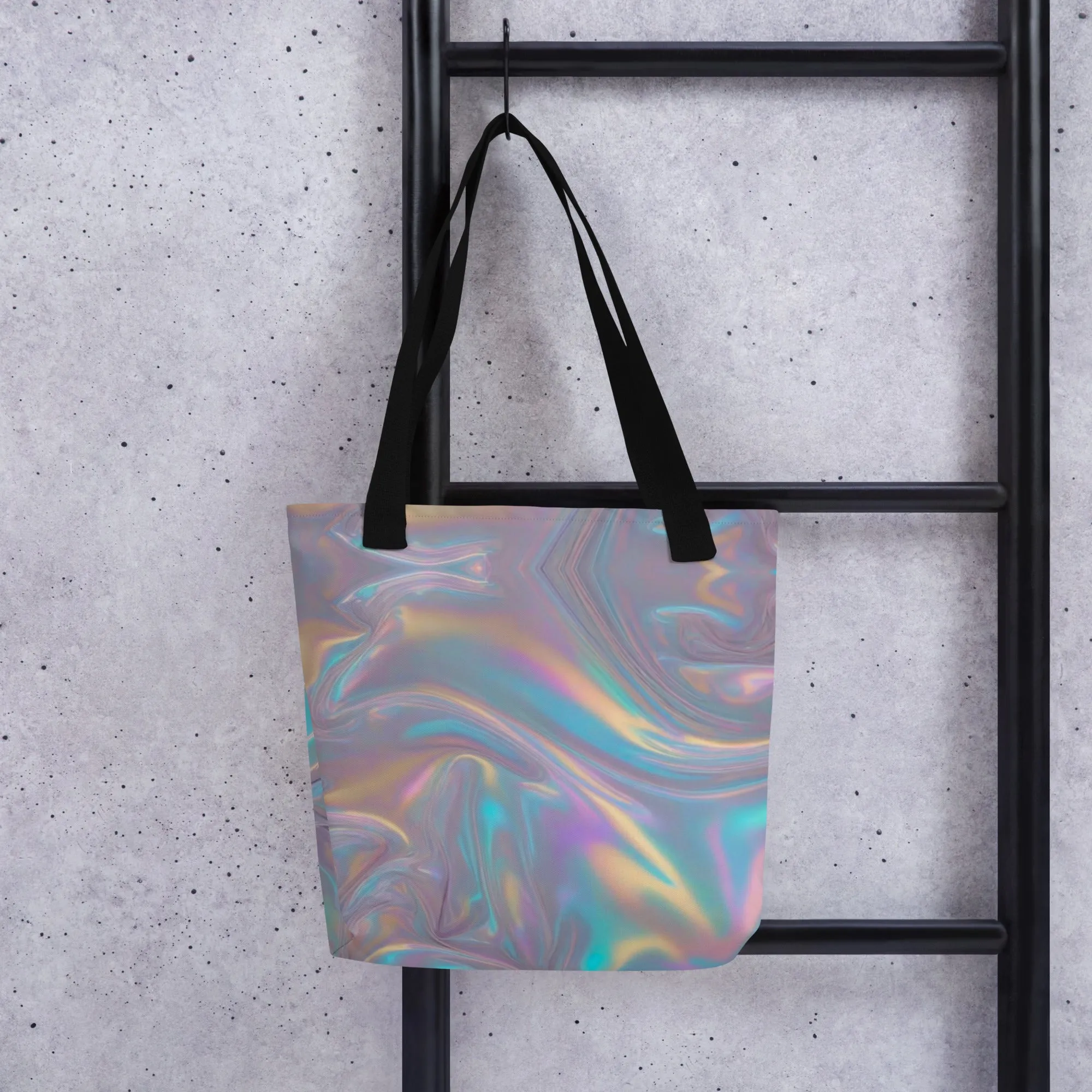 Purple Swirl All Over Print Tote Bag