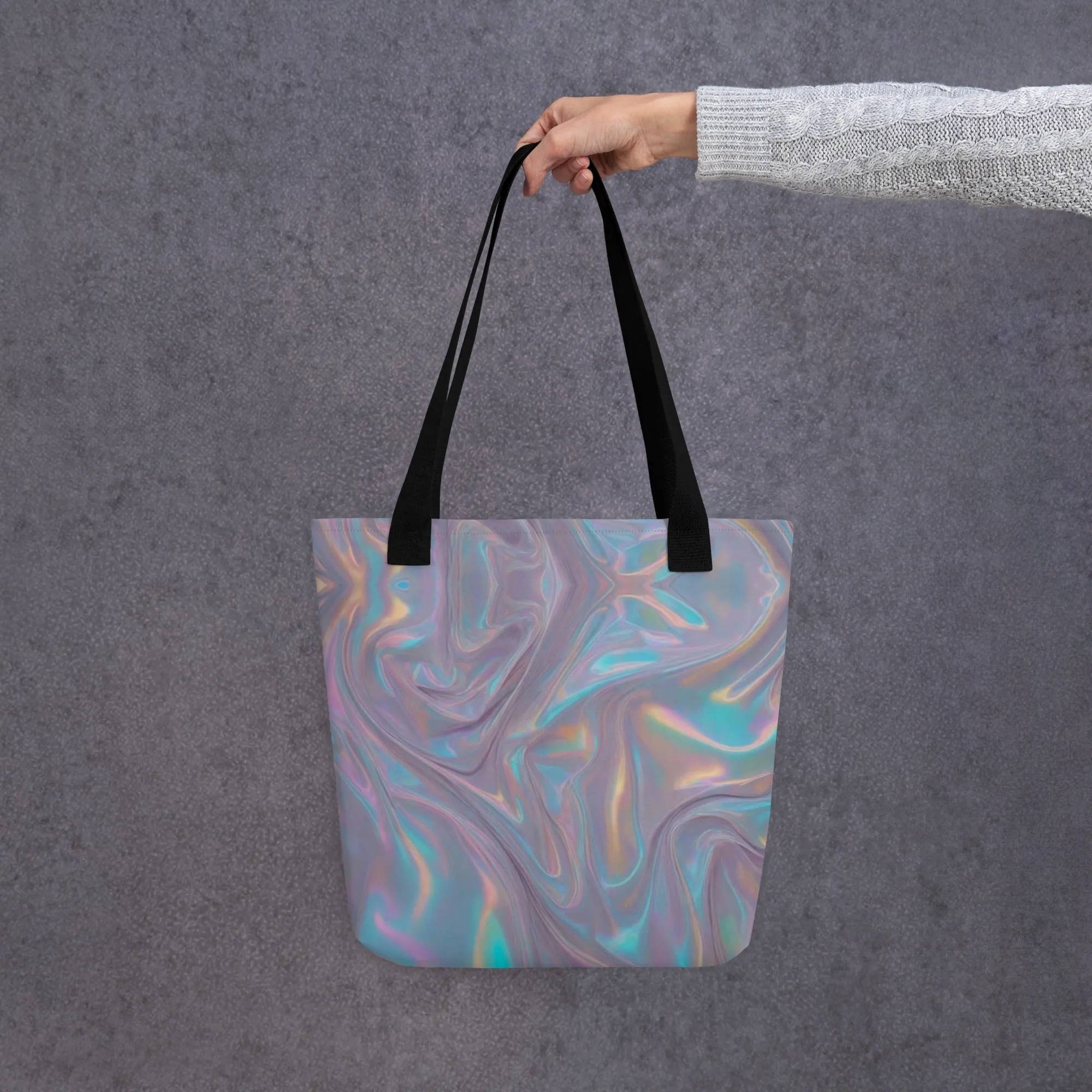 Purple Swirl All Over Print Tote Bag