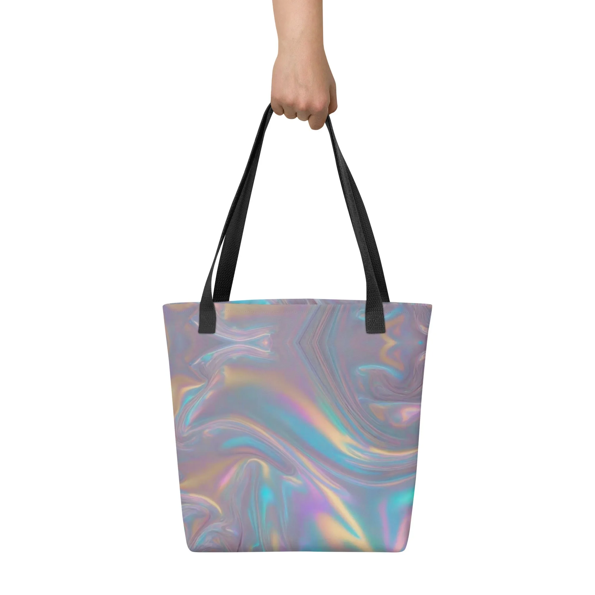 Purple Swirl All Over Print Tote Bag