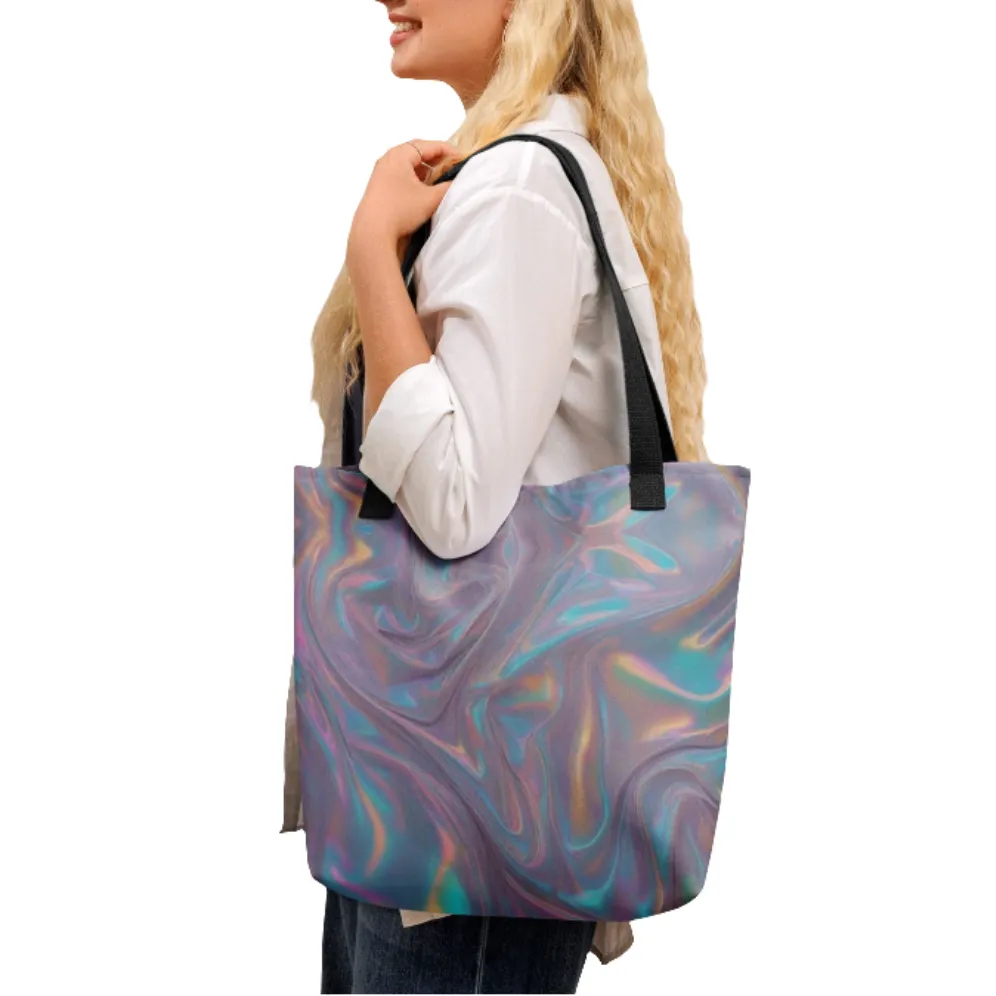 Purple Swirl All Over Print Tote Bag