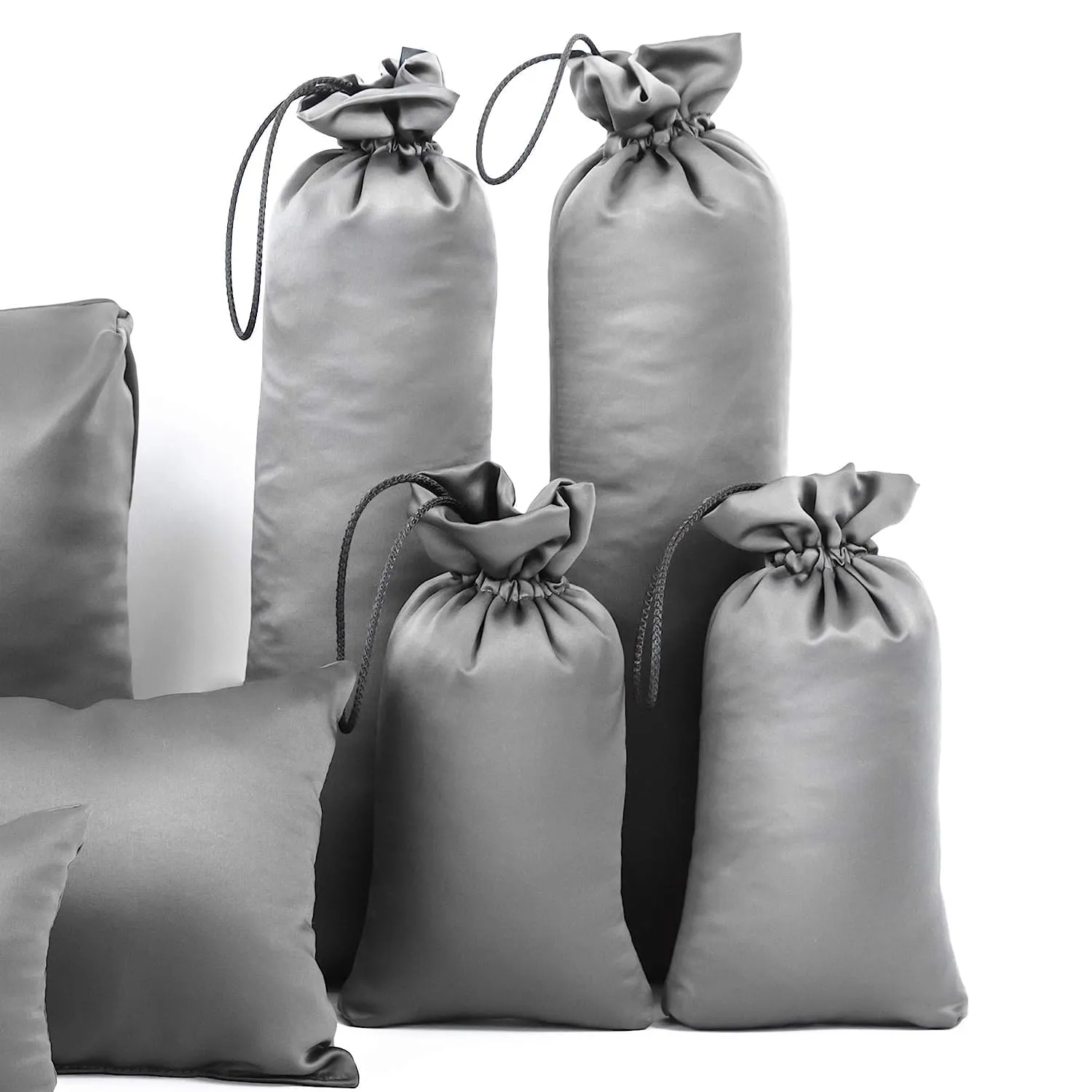 Purse Insert Pillows - Custom Cushioned Handbag Fillers by Fabrinique - Shaper Inserts to Maintain Small to Large Purses - Insert Stuffers Prevent Creases & Damage for Bag Storage - Grey - Mini