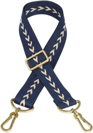 Purse Straps Replacement Crossbody Adjustable Bag Strap Straps for Purses Shoulder Sling Silver Clasp Line-Blue