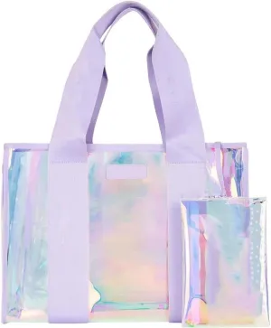 Pvc Beach Handbag Transparent Tote Bag Travel Makeup Bag for Swimming Work Shopping School and Concerts