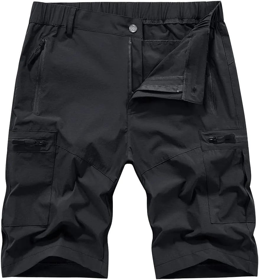 Quick Dry Hiking Shorts Men's Cargo Casual Outdoor 4-Way Stretchy Lightweight Summer Short with Multi Pockets