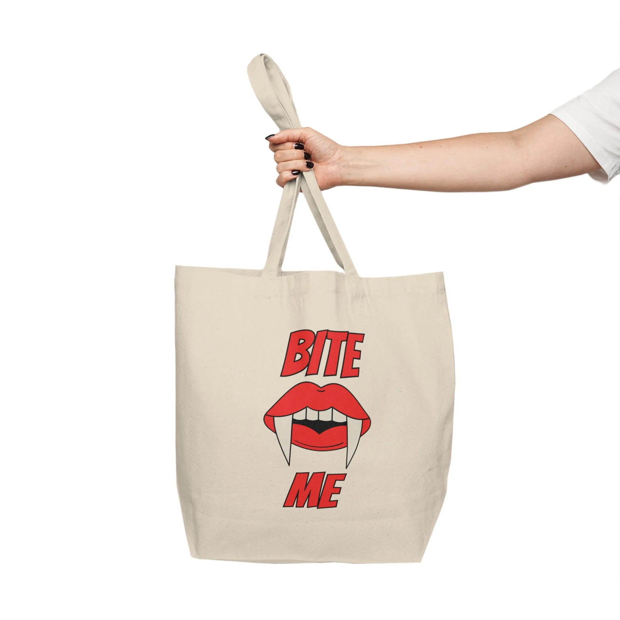 "Bite Me" Canvas Tote