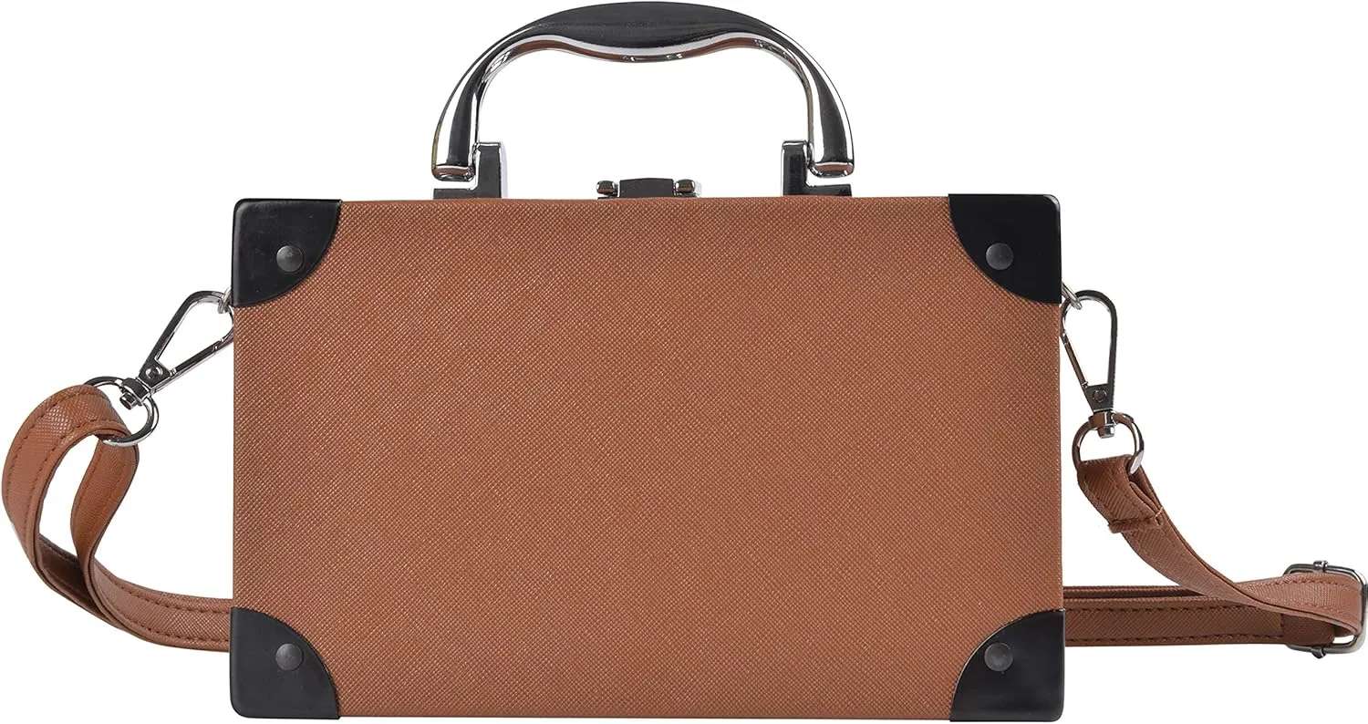 QZUnique Tape Shaped Shoulder Bag Radio Recorder PU Crossbody Bag Women's Retro Evening Bag Handbag Clutch Purse