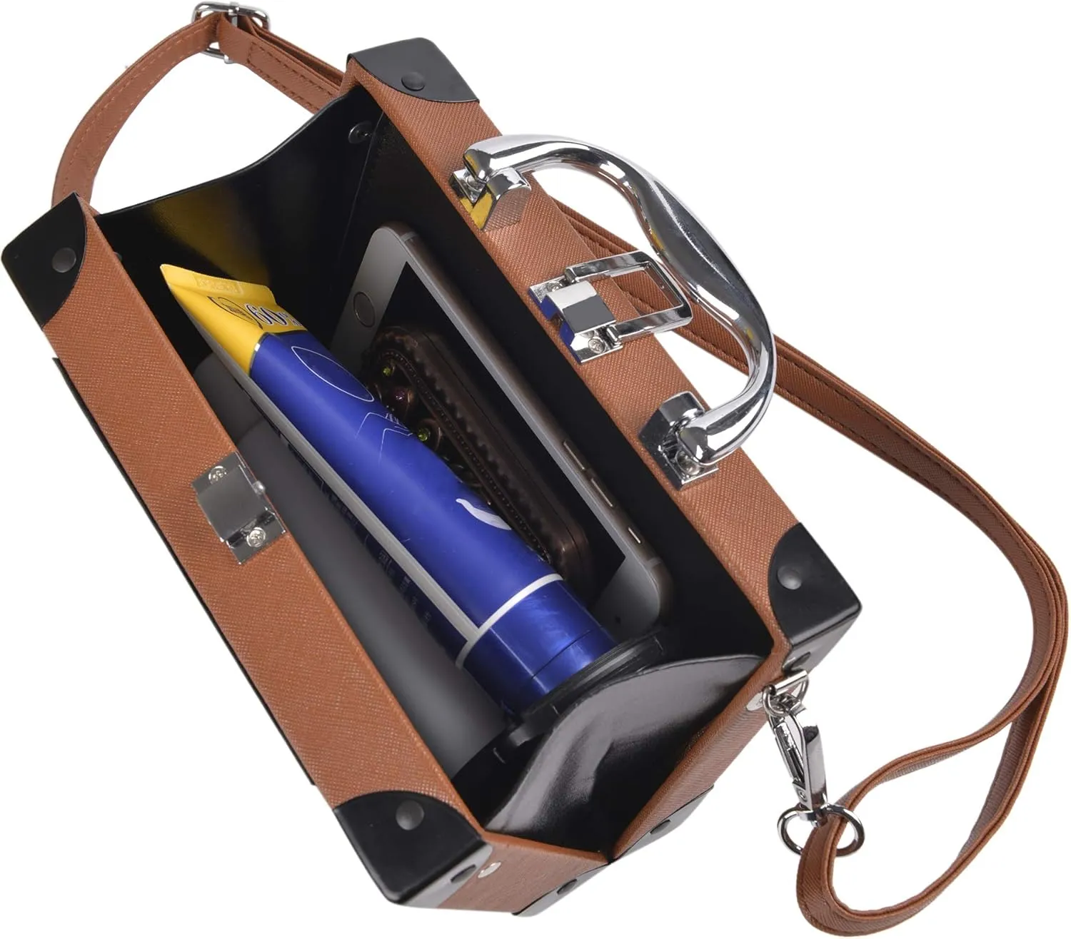 QZUnique Tape Shaped Shoulder Bag Radio Recorder PU Crossbody Bag Women's Retro Evening Bag Handbag Clutch Purse