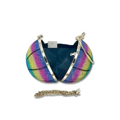 Rainbow Bling Basketball Clutch Bag