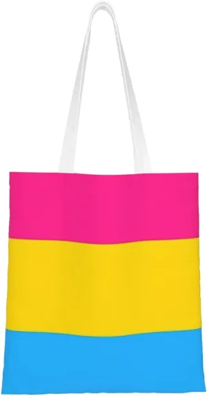 Rainbow Color Gay Flag Tote Bag Reusable Shoulder Tote Bag For Women Lady Vacation, Shopping, Work