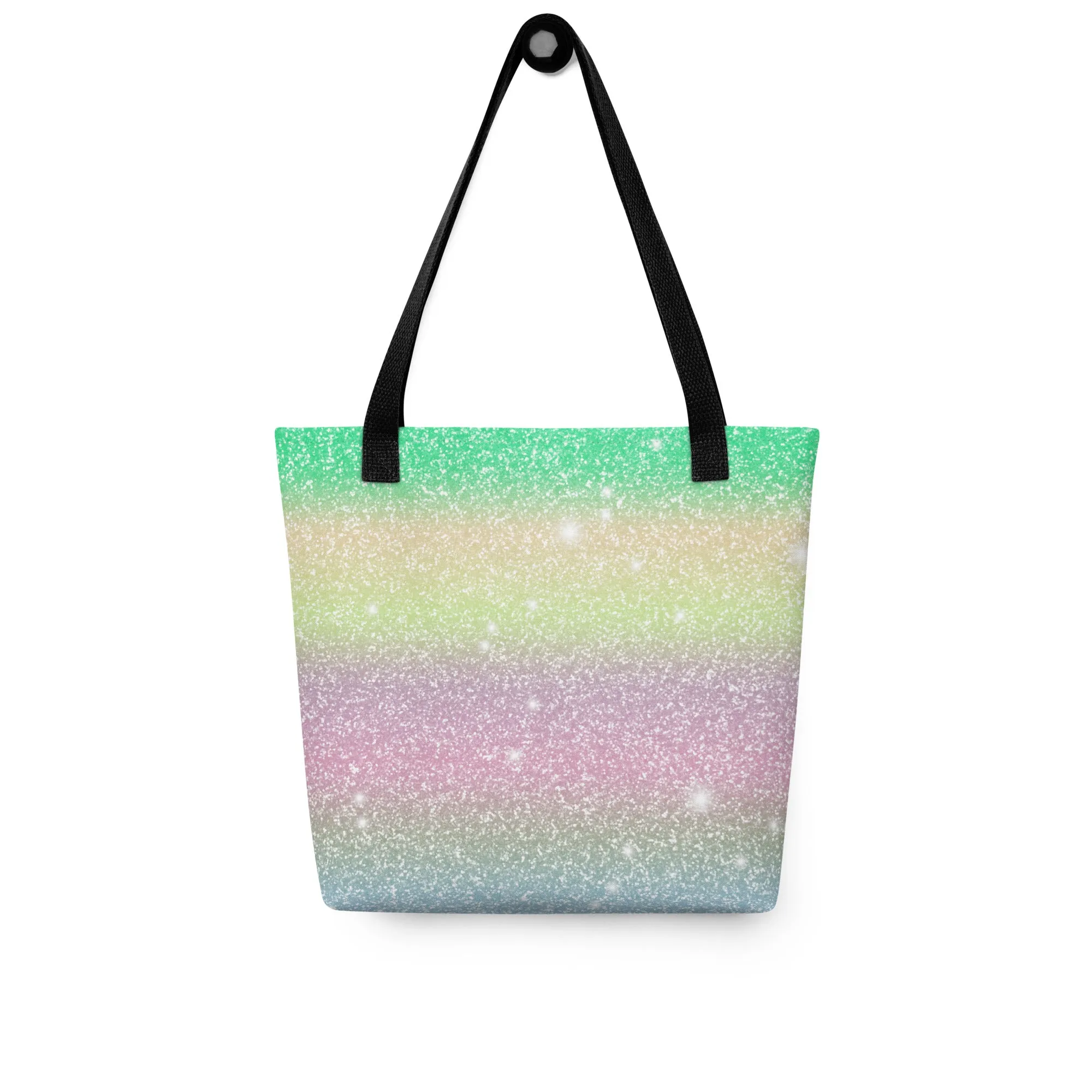 Rainbow Glitter Effect All Over Print Tote Bag
