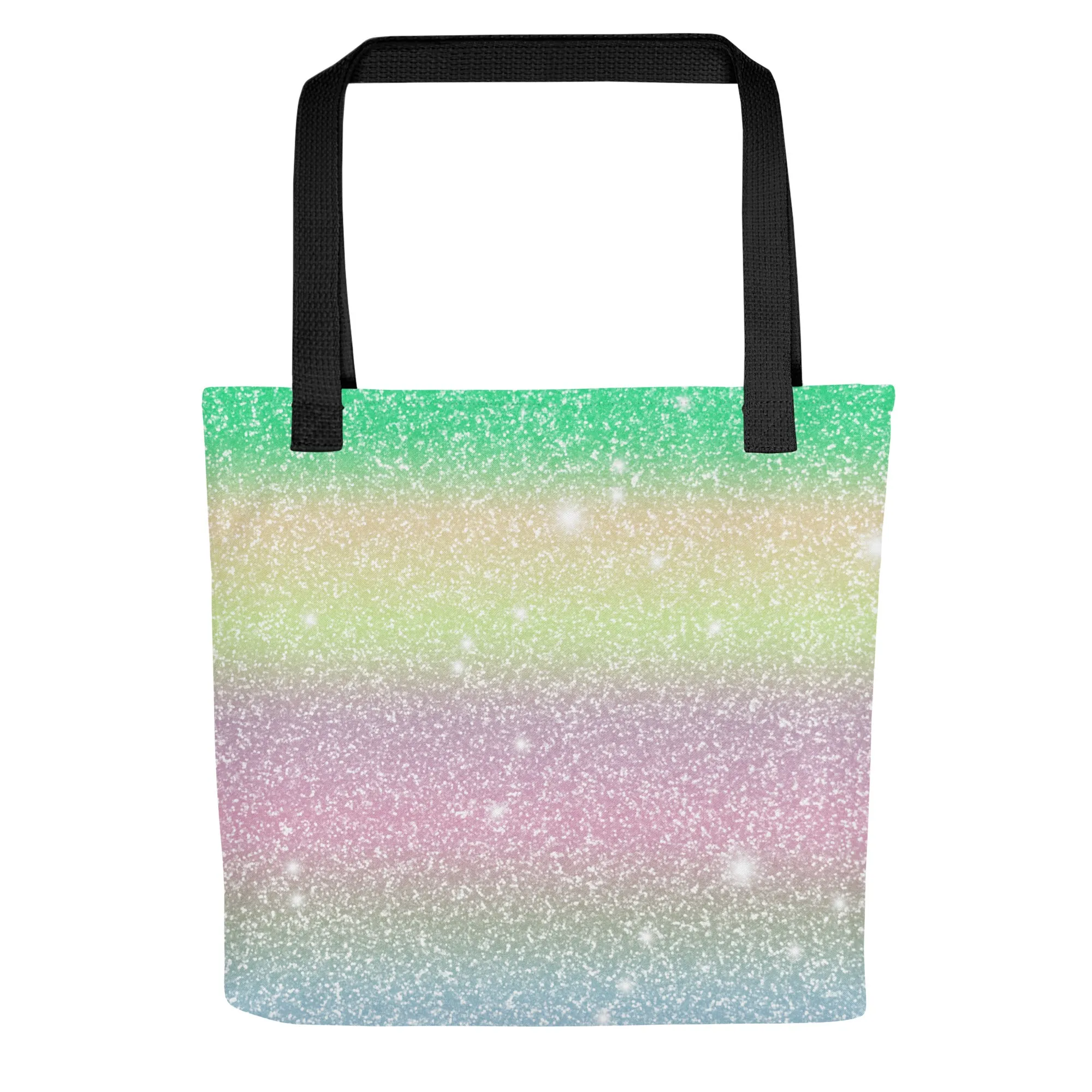 Rainbow Glitter Effect All Over Print Tote Bag