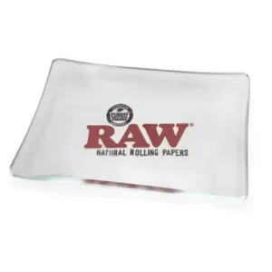 RAW - Clear Mini Glass Rolling Tray