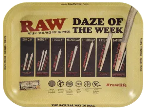 RAW Daze Of The Week Rolling Tray Large
