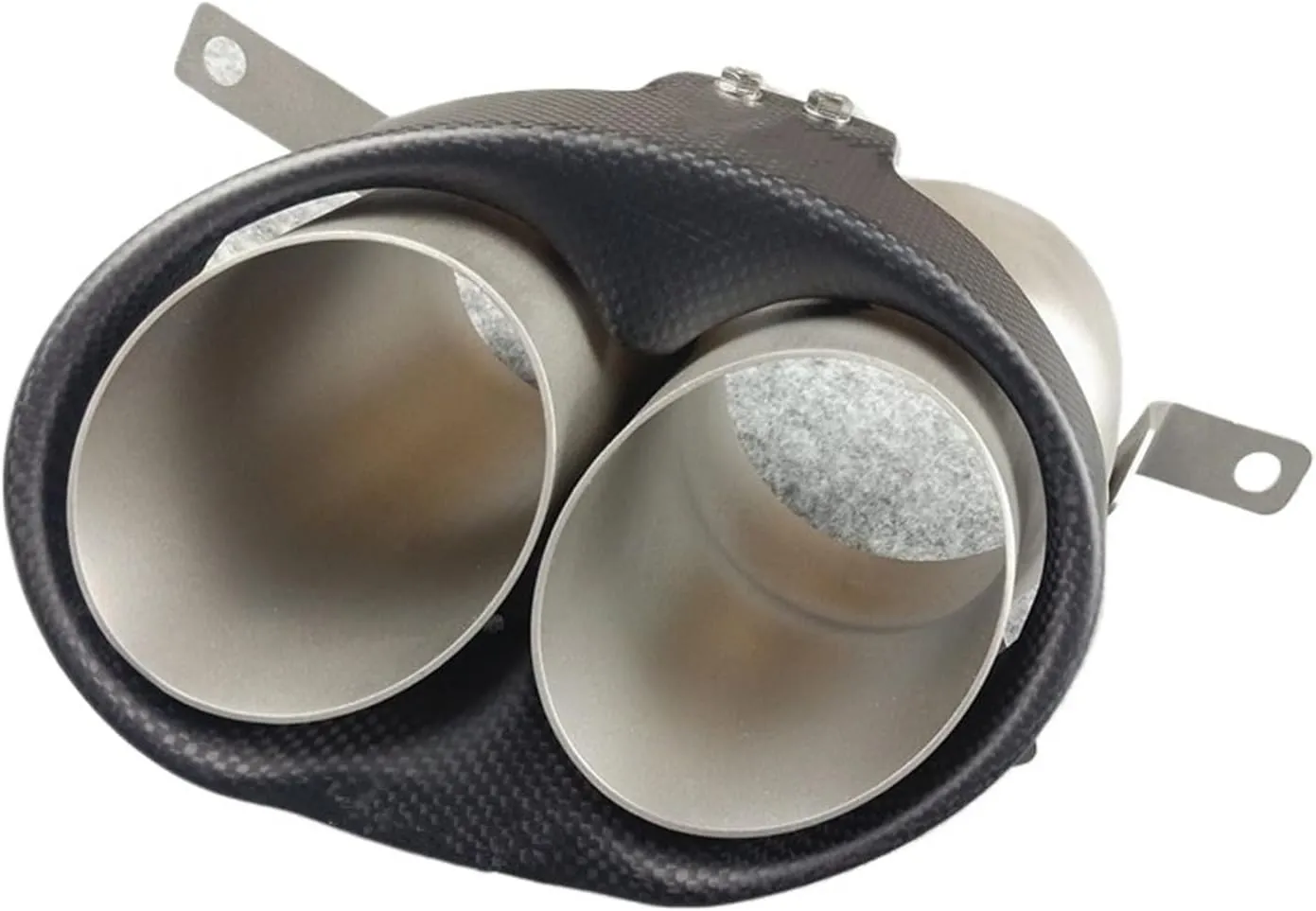 Real Carbon Exhaust Tip Compatible For Audi RS4 RS5 RS6 RS7 Diffuser Nozzles Tailpipe Compatible For Akrapovic Muffler Tip (Color : 16-18 A6 Update RS6), junjun9311 mall