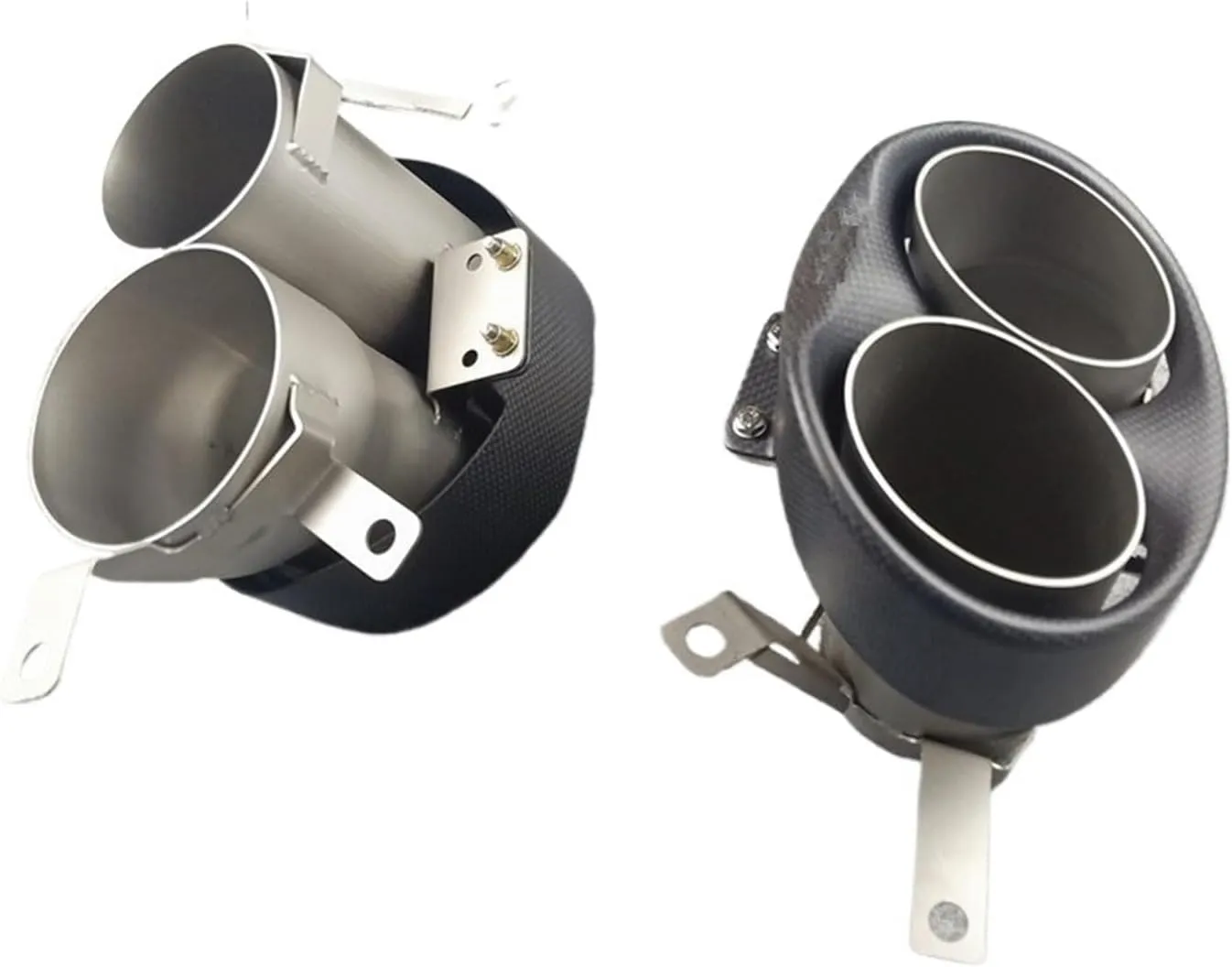 Real Carbon Exhaust Tip Compatible For Audi RS4 RS5 RS6 RS7 Diffuser Nozzles Tailpipe Compatible For Akrapovic Muffler Tip (Color : 16-18 A6 Update RS6), junjun9311 mall