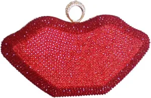 Red Lip Purse Womens Evening Clutch Acrylic Banquet Handbags for Wedding Prom Party