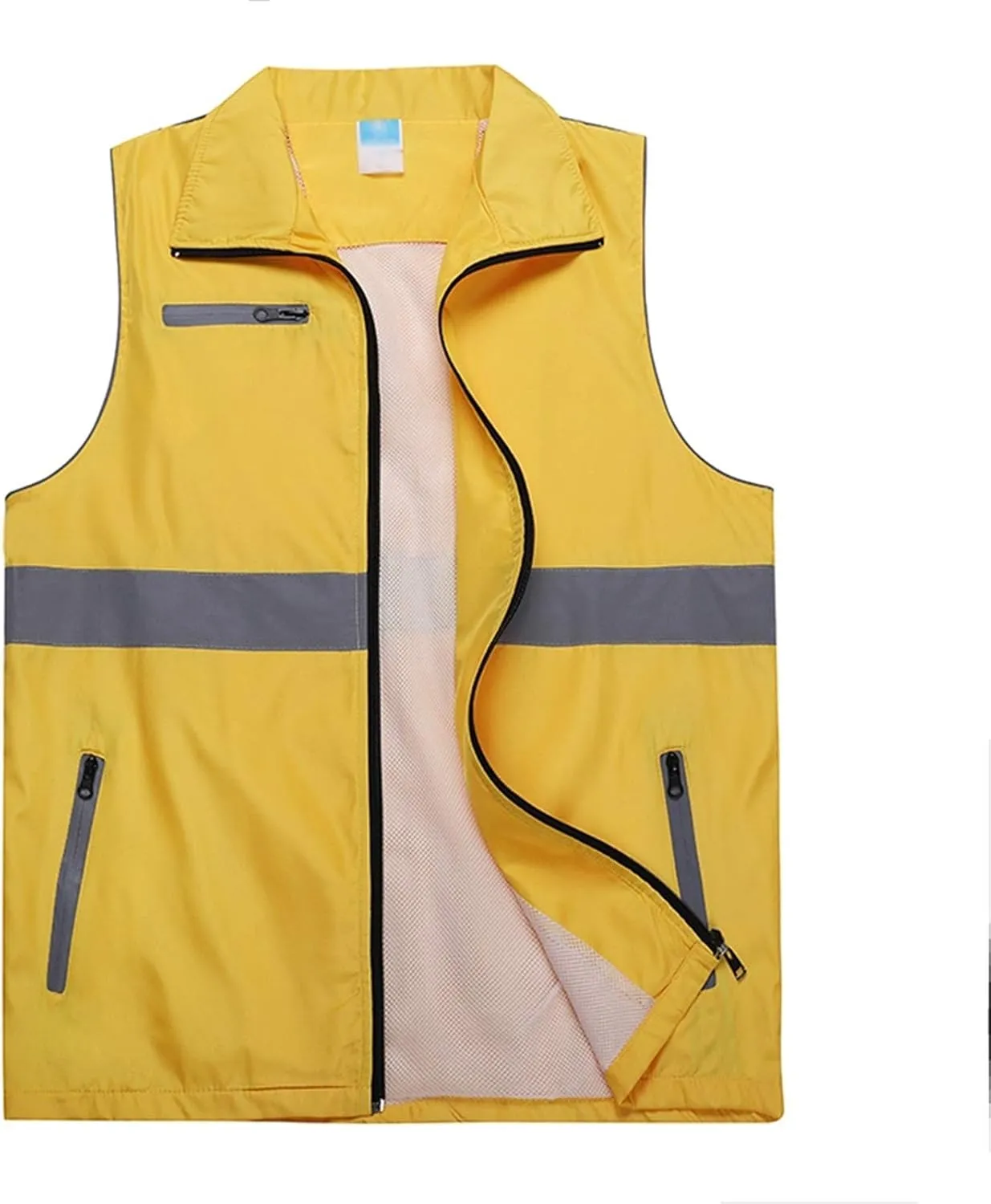 reflective clothing Reflective vest worker breathable vest riding protective safety clothing sanitation traffic construction clothes jacket reflecting suit(XL size)