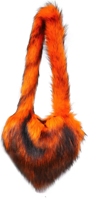 Rejolly Heart Shaped Furry Purse for Women Large Soft Shoulder Bag Fluffy Faux Fur Trendy Y2K Girls Handbag
