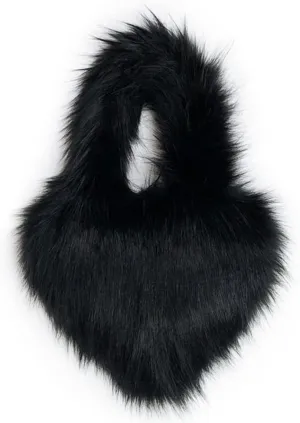 Rejolly Heart Shaped Furry Purse for Women Large Soft Shoulder Bag Fluffy Faux Fur Trendy Y2K Girls Handbag