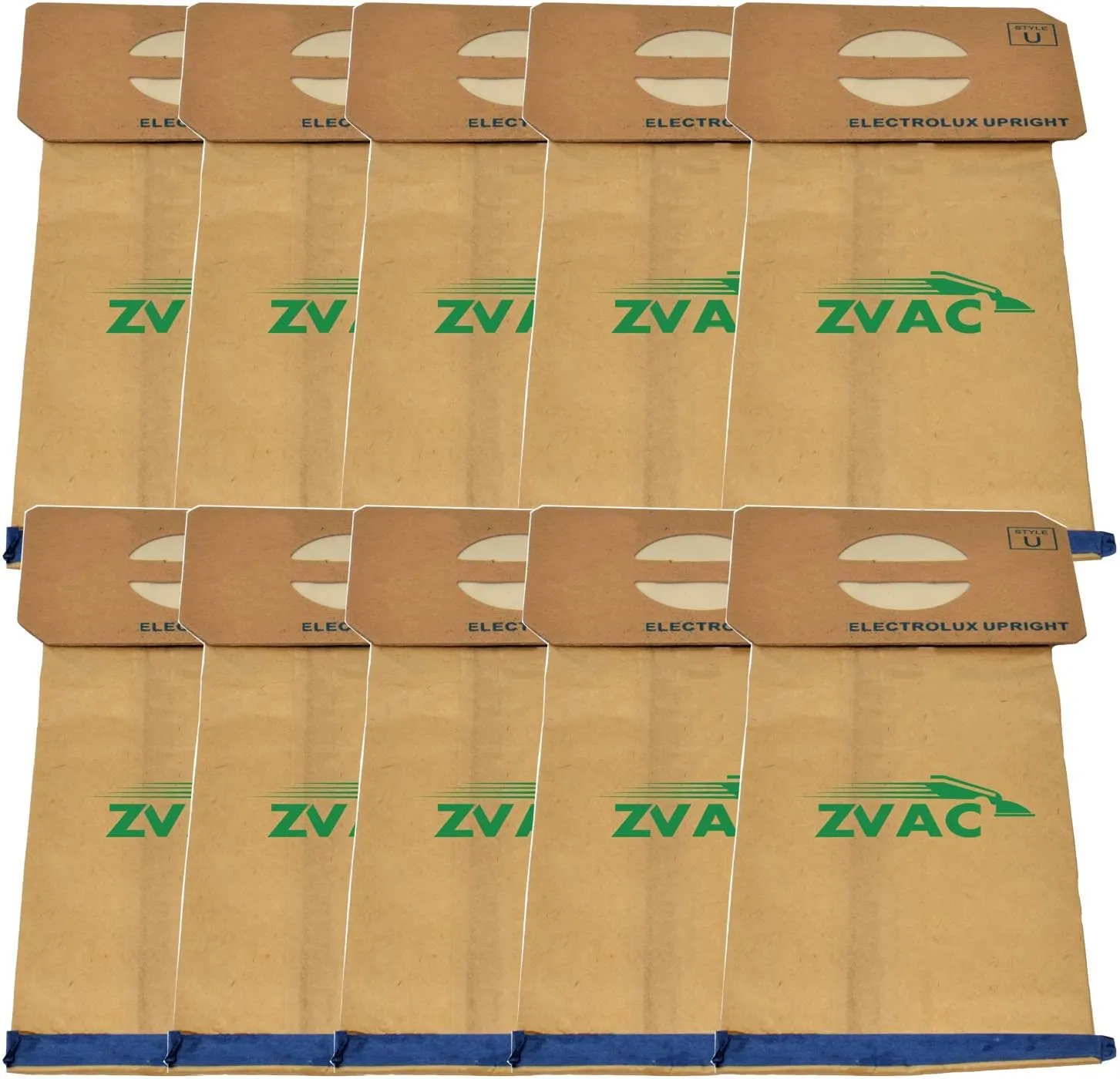 Replacement Electrolux U Style Vacuum Bags Compatible with Electrolux Part # 138Fp, 138 Fits Electrolux and Aerus Upright Vacuums - 10 Pack in A Bag