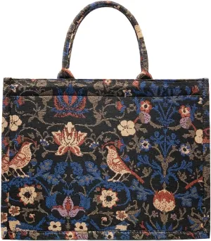 Retro Embroidery Jacquard Handbag Luxury Large Capacity Tote Bags Cotton Linen Bag for Women
