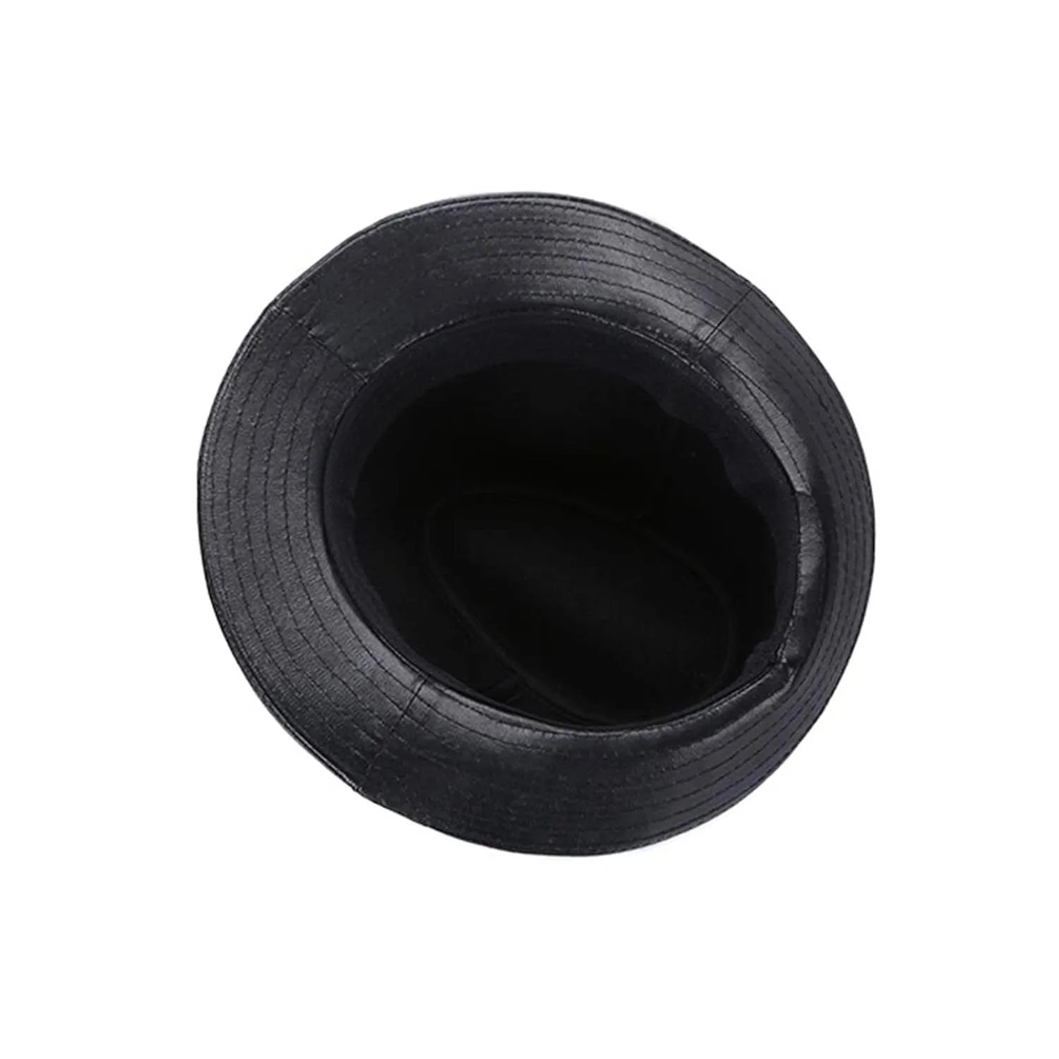Retro Men's Hats PU Leather Jazz Fedoras Hat Adult Bowler Hats Classic Version Women's Cap Cowhide Leather Cap,Black 1,XXL(61cm62cm)