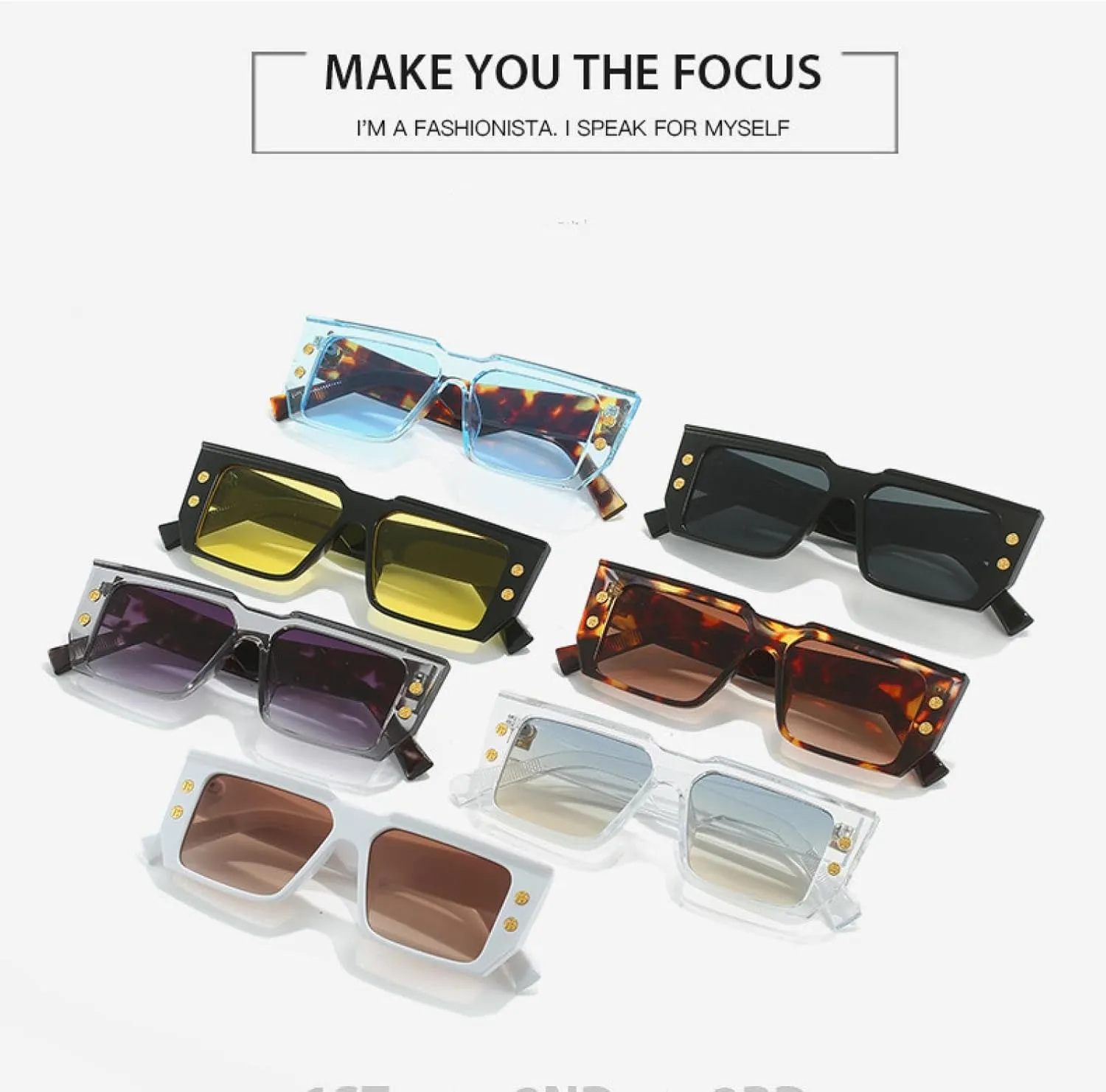 Retro Sunglasses Women Luxury Vintage Sun Glasses Gradient Eyeglasses for Ladies