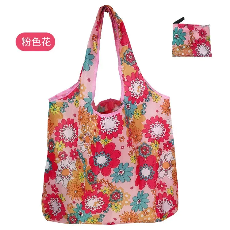 Reusable Foldable Shopping Bags - Large Size Eco-Friendly Totes, Heavy Duty & Washable