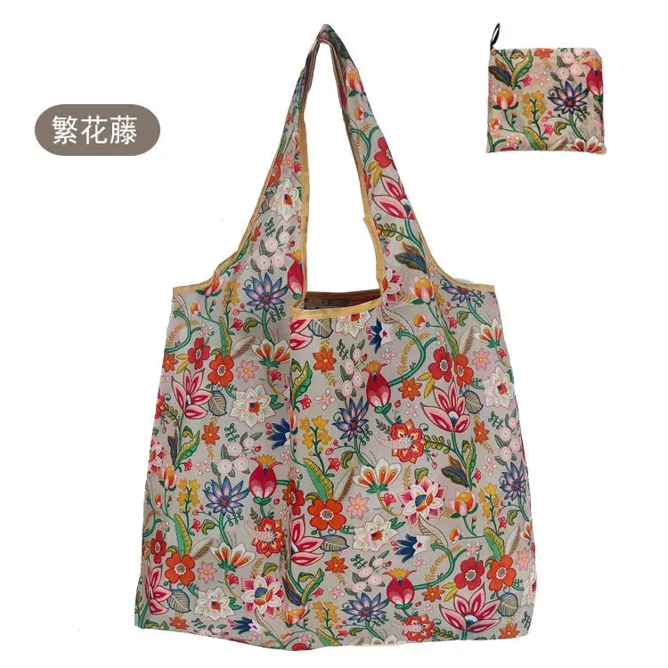 Reusable Foldable Shopping Bags - Large Size Eco-Friendly Totes, Heavy Duty & Washable
