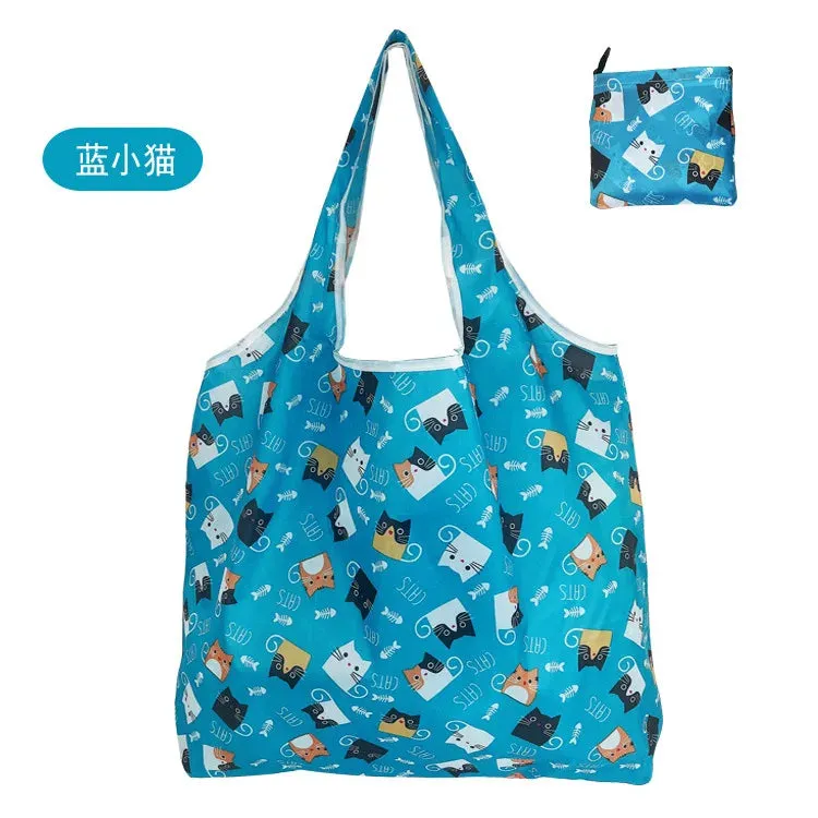 Reusable Foldable Shopping Bags - Large Size Eco-Friendly Totes, Heavy Duty & Washable