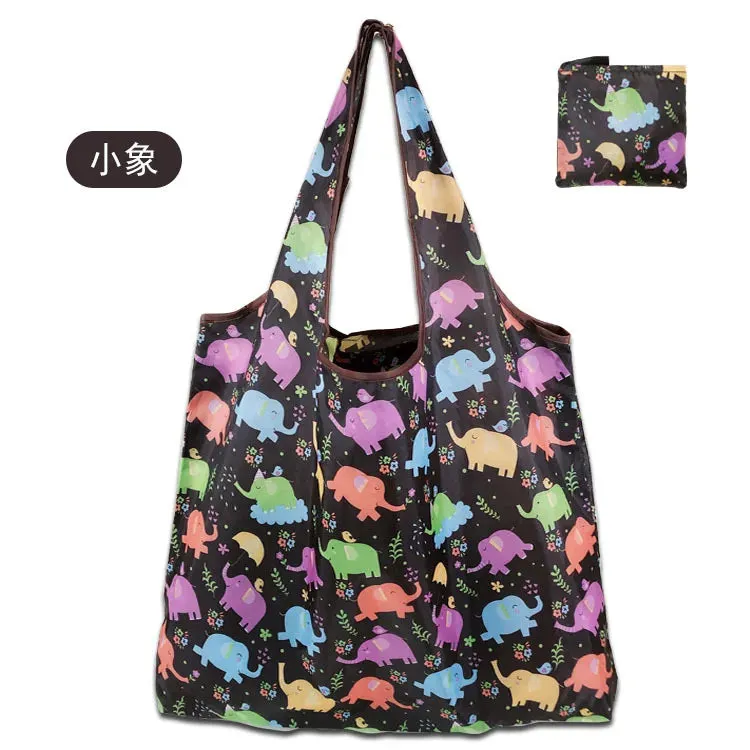 Reusable Foldable Shopping Bags - Large Size Eco-Friendly Totes, Heavy Duty & Washable