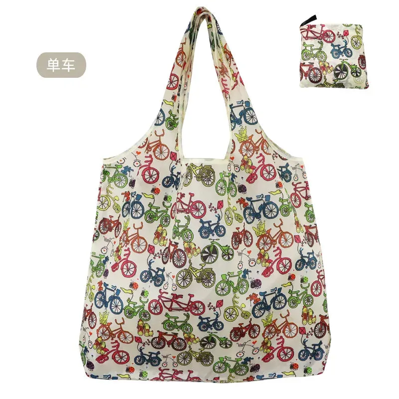 Reusable Foldable Shopping Bags - Large Size Eco-Friendly Totes, Heavy Duty & Washable