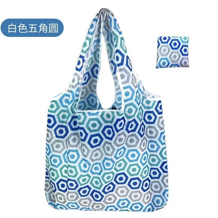 Reusable Foldable Shopping Bags - Large Size Eco-Friendly Totes, Heavy Duty & Washable
