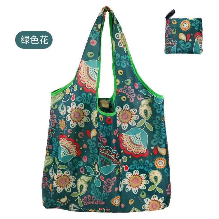 Reusable Foldable Shopping Bags - Large Size Eco-Friendly Totes, Heavy Duty & Washable