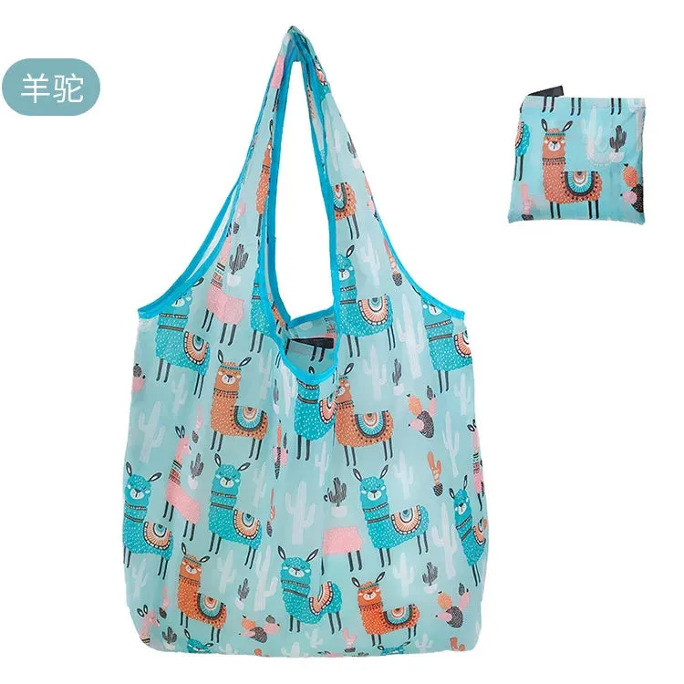 Reusable Foldable Shopping Bags - Large Size Eco-Friendly Totes, Heavy Duty & Washable